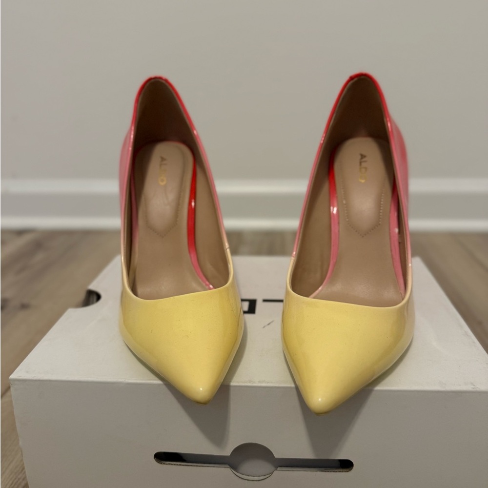 Aldo Yellow and Pink Heels Classic Elegance